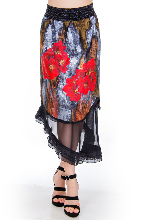 Fusta jerse pictata  Liza Panait Liza Panait Online Boutique